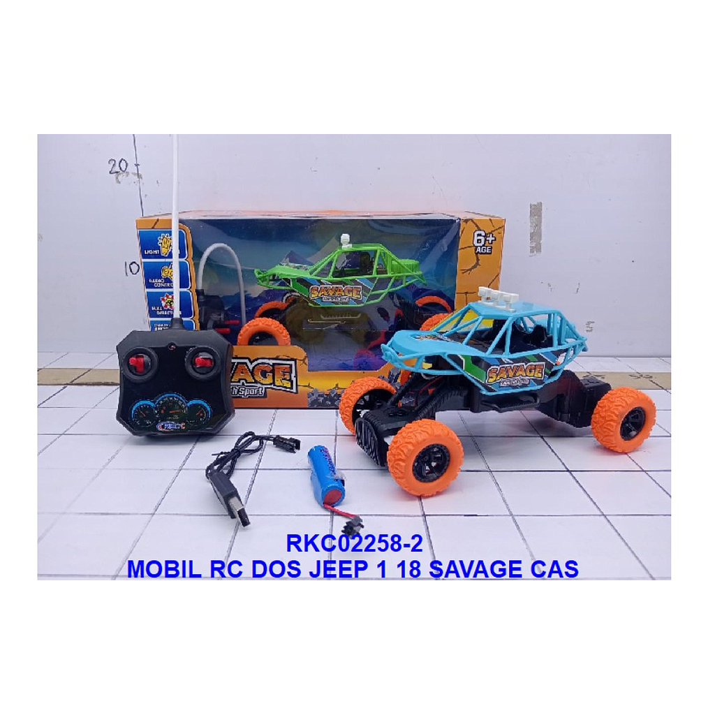 R/C Mobil Rock Crawler 1:18 Charge + Kabel Charge Lampu Savage 40 MHz 4 Channel 1 Ikat 2 Pcs 1 Inner 24 Pcs Box Window @48
