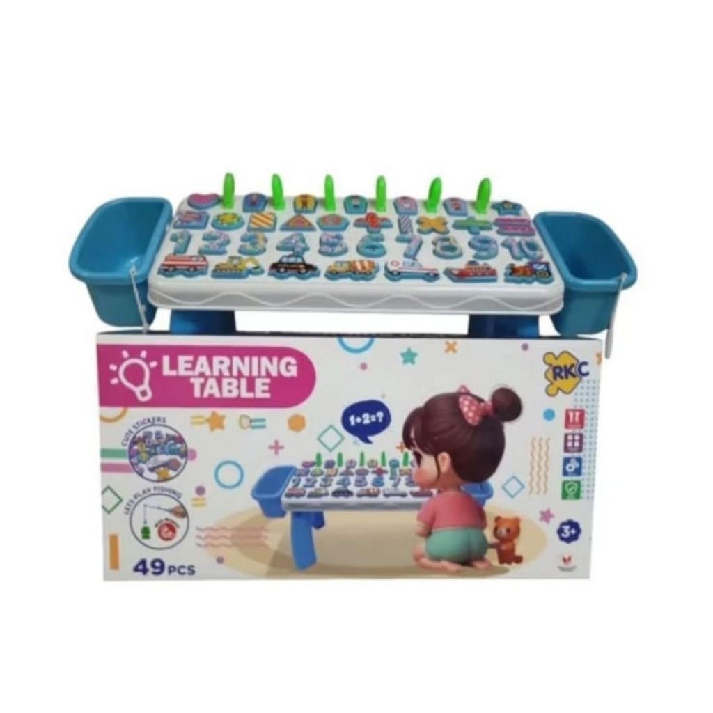 Mainan Edukasi Meja + Pancingan Magnet Learning Table Box @48
