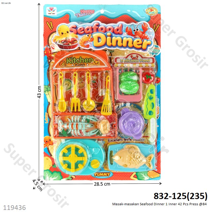 Masak-masakan Seafood Dinner 1 Inner 42 Pcs Press @84