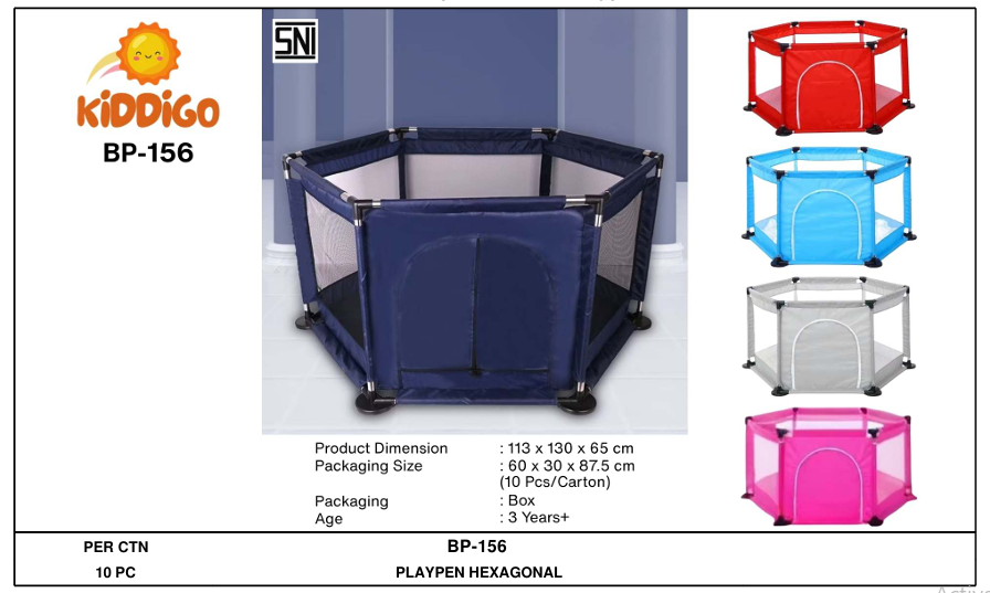 Pagar Pengaman Bayi Hexagonal Kiddigo Box @10