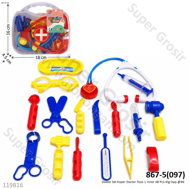 Dokter Set Koper Doctor Toos 1 Inner 48 Pcs Ktg Opp @96