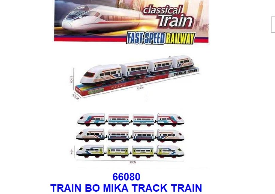 Kereta Cepat 4 Gerbong B/O Jalan Track Train JB-09 1 Inner 96 Pcs Box Mika @192
