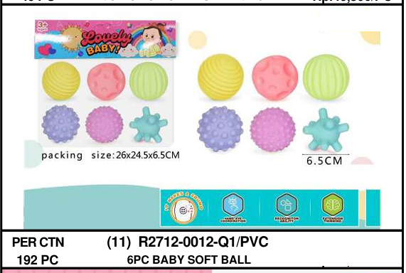 Vinyl Bola 6 Pcs Baby 1 Inner 96 Pcs Ktg PVC @192