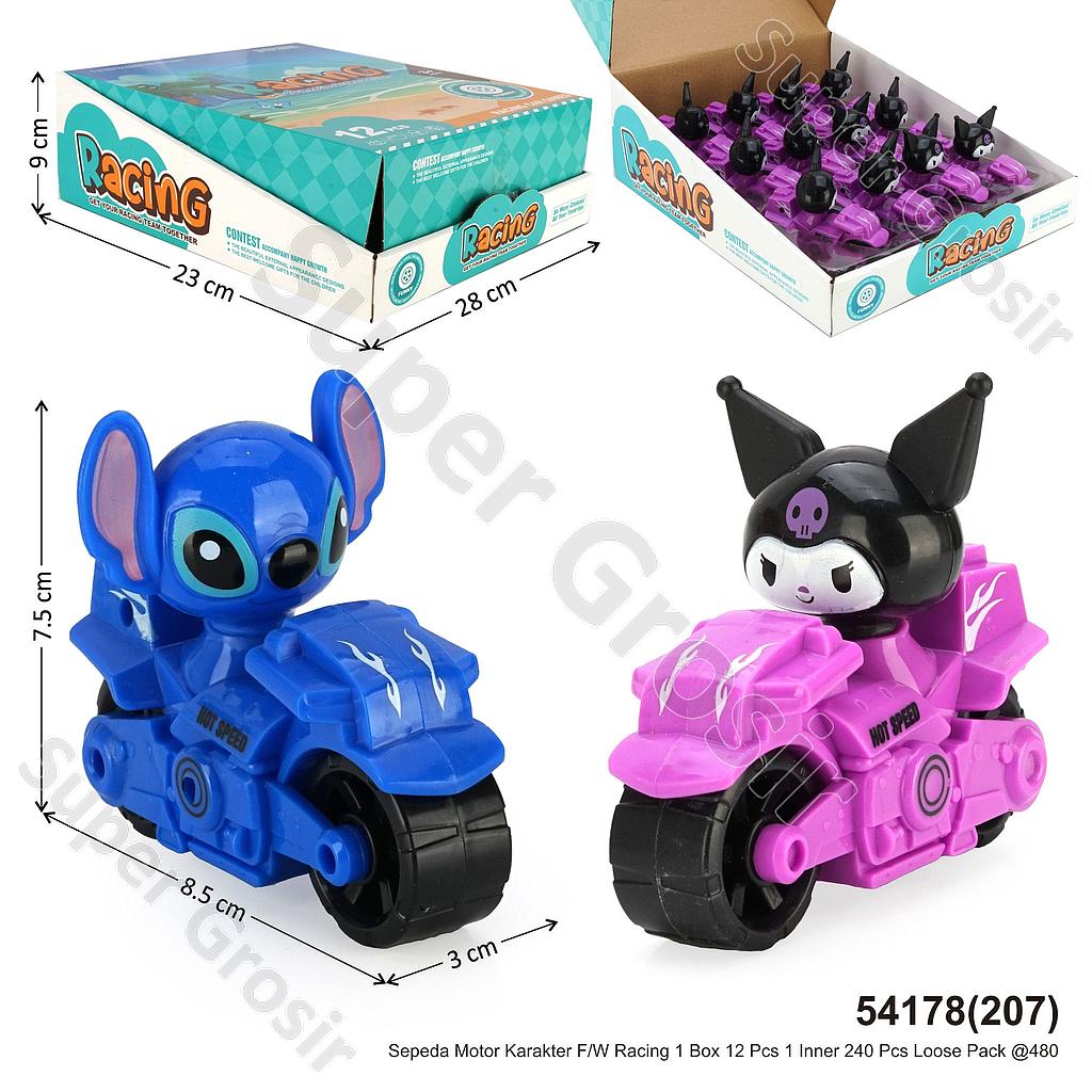 Sepeda Motor Karakter F/W Racing 1 Box 12 Pcs 1 Inner 240 Pcs Loose Pack @480
