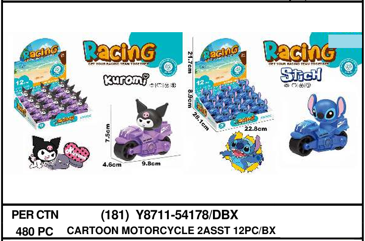 Sepeda Motor Karakter F/W Racing 1 Box 12 Pcs 1 Inner 240 Pcs Loose Pack @480