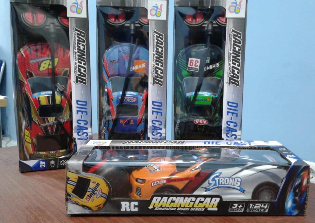 R/C Mobil Sedan Diecast 1:24 Charge + Kabel Charge Lampu Racing Car 27 MHz 4 Channel 155-3 / WJ903B 1 Ikat 4 Pcs Box Window @120