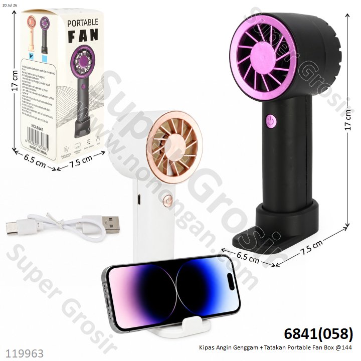Kipas Angin Genggam + Tatakan Portable Fan Box @144