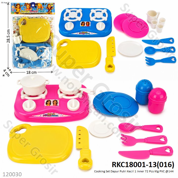 Cooking Set Dapur Putri Kecil 1 Inner 72 Pcs Ktg PVC @144