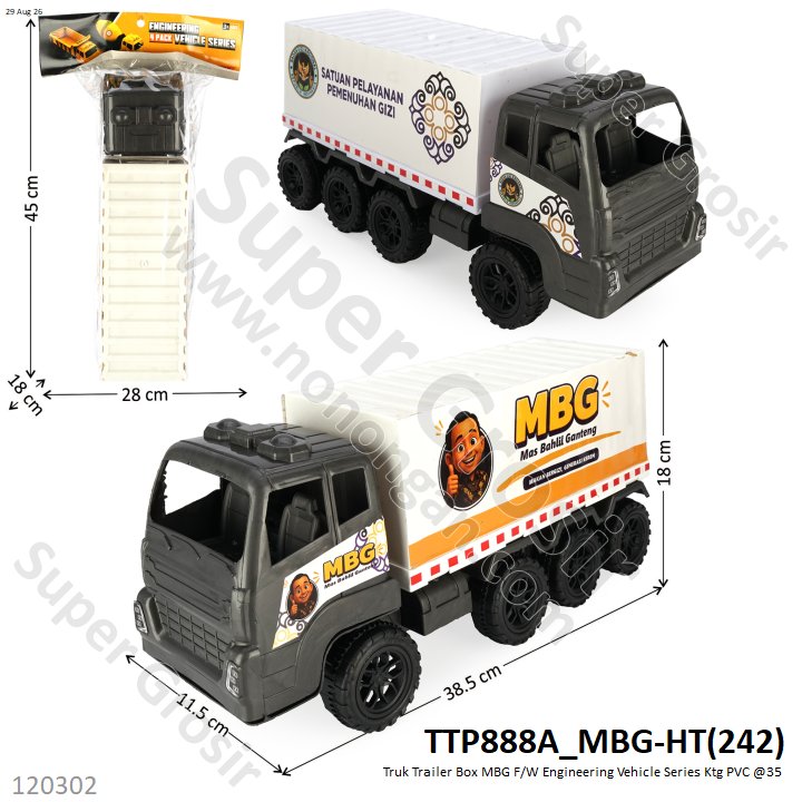 Truk Trailer Box MBG F/W Engineering Vehicle Series Ktg PVC @35
