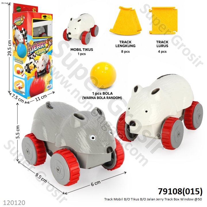 Track Mobil B/O Tikus B/O Jalan Jerry Track Box Window @50
