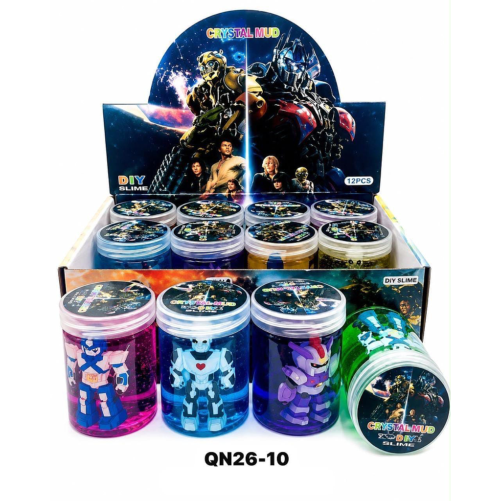 Slime Tabung 7,5 cm Karakter 3D Crystal Mud 1 Box 12 Pcs Tabung @240