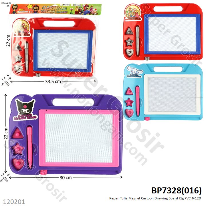 Papan Tulis Magnet Cartoon Drawing Board Ktg PVC @120