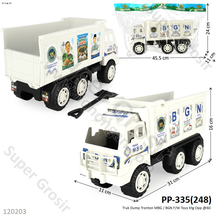 Truk Dump Tronton MBG / BGN F/W Toys Ktg Opp @60