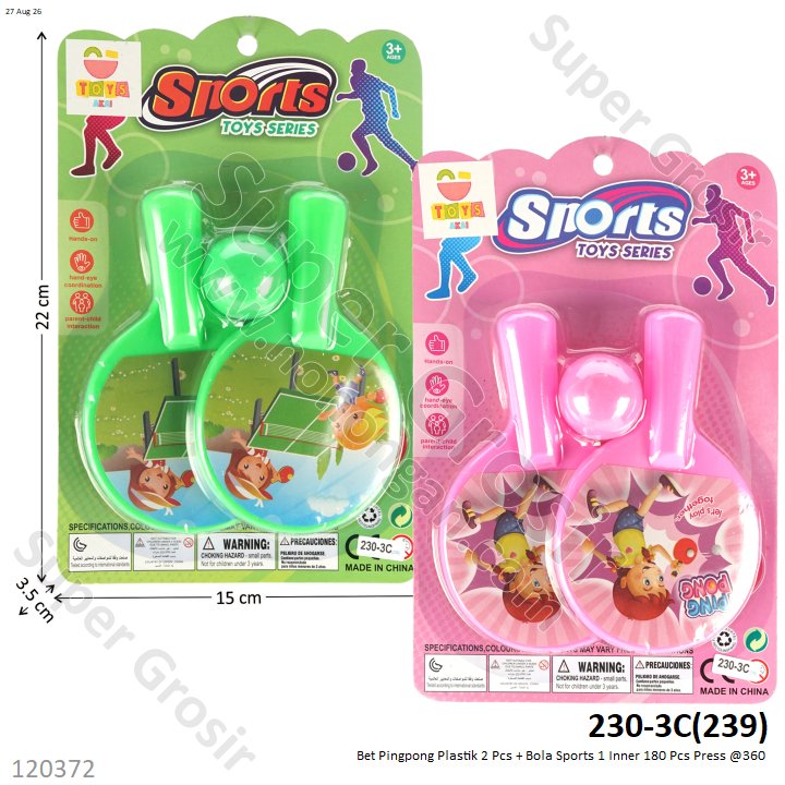 Bet Pingpong Plastik 2 Pcs + Bola Sports 1 Inner 180 Pcs Press @360