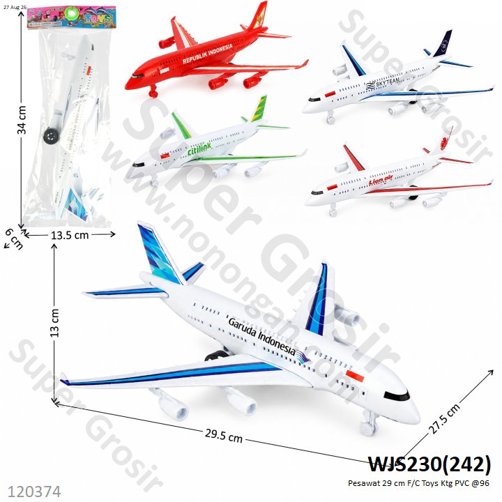 Pesawat 29 cm F/C Toys Ktg PVC @96
