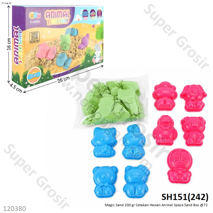 Magic Sand 200 gr Cetakan Hewan Animal Space Sand Box @72