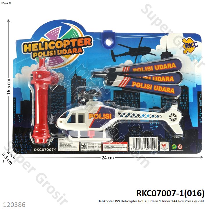 Helikopter P/S Helicopter Polisi Udara 1 Inner 144 Pcs Press @288