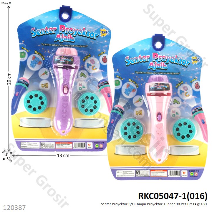 Senter Proyektor B/O Lampu Proyektor 1 Inner 90 Pcs Press @180