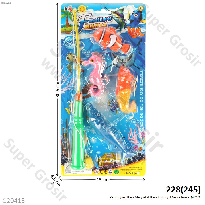 Pancingan Ikan Magnet 4 Ikan Fishing Mania Press @210