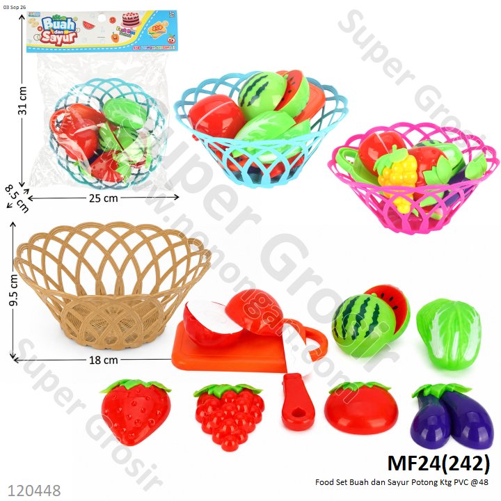 Food Set Buah dan Sayur Potong Ktg PVC @48