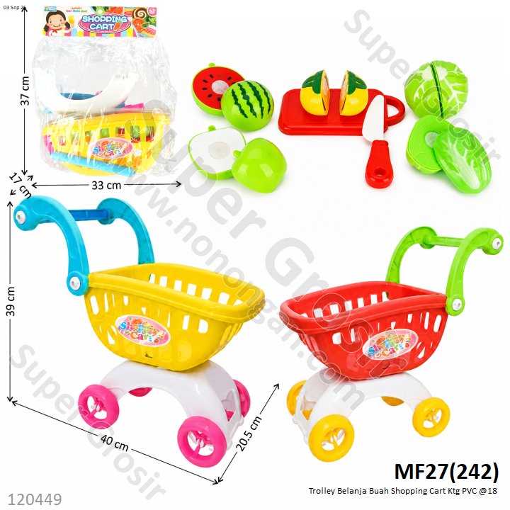 Trolley Belanja Buah Shopping Cart Ktg PVC @18
