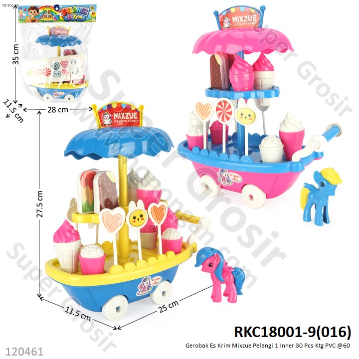 Gerobak Es Krim Mixzue Pelangi 1 Inner 30 Pcs Ktg PVC @60