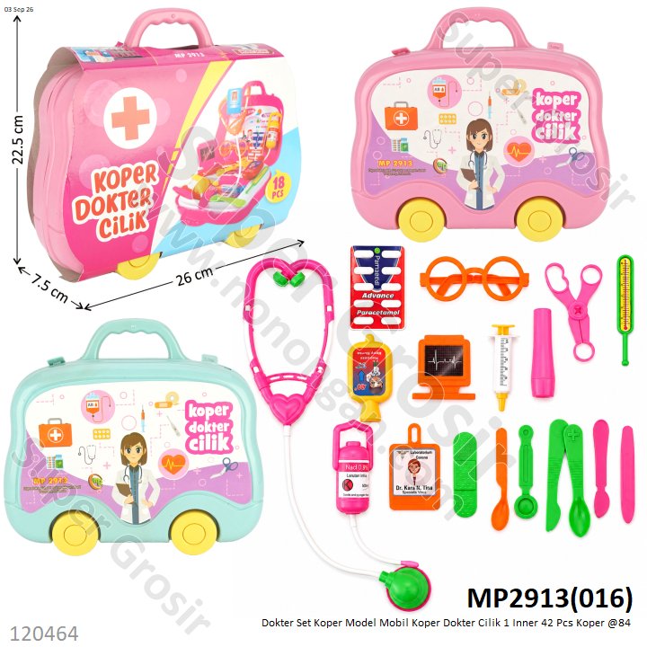 Dokter Set Koper Model Mobil Koper Dokter Cilik 1 Inner 42 Pcs Koper @84
