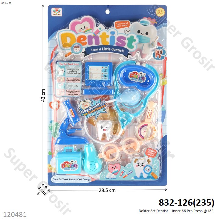 Dokter Set Dentist 1 Inner 66 Pcs Press @132