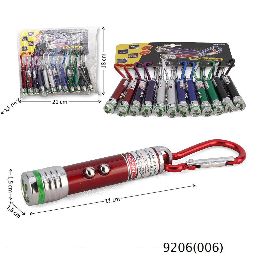 Laser 3 In 1 Polos 12 Pcs B/O Lampu Laser 806 / 250403-302 1 Inner 25 Pack Ktg Opp @100