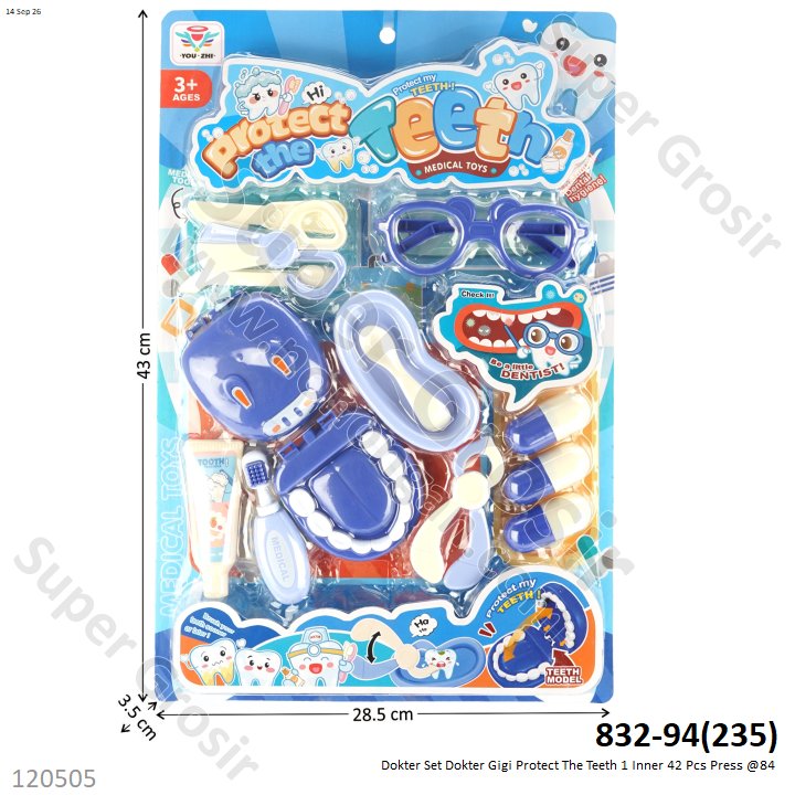 Dokter Set Dokter Gigi Protect The Teeth 1 Inner 42 Pcs Press @84