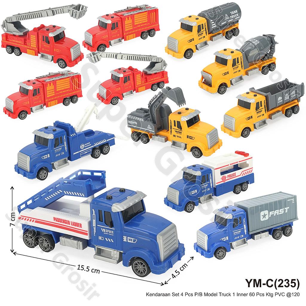 Kendaraan Set 4 Pcs P/B Model Truck 1 Inner 60 Pcs Ktg PVC @120