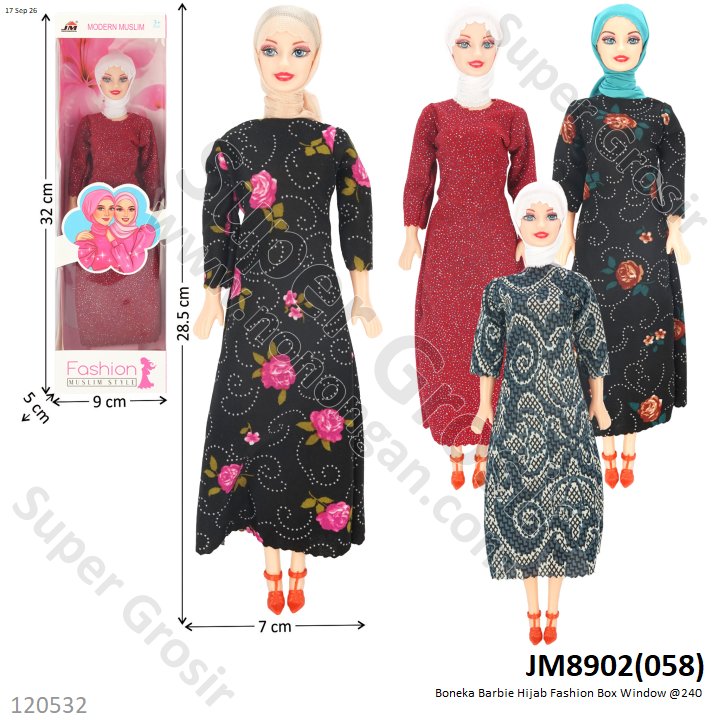 Boneka Barbie Hijab Fashion Box Window @240