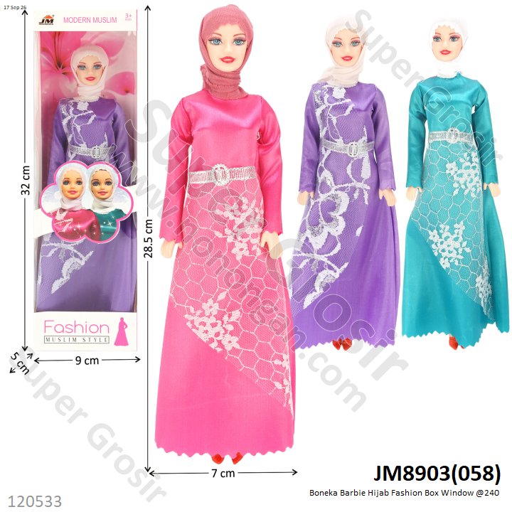 Boneka Barbie Hijab Fashion Box Window @240