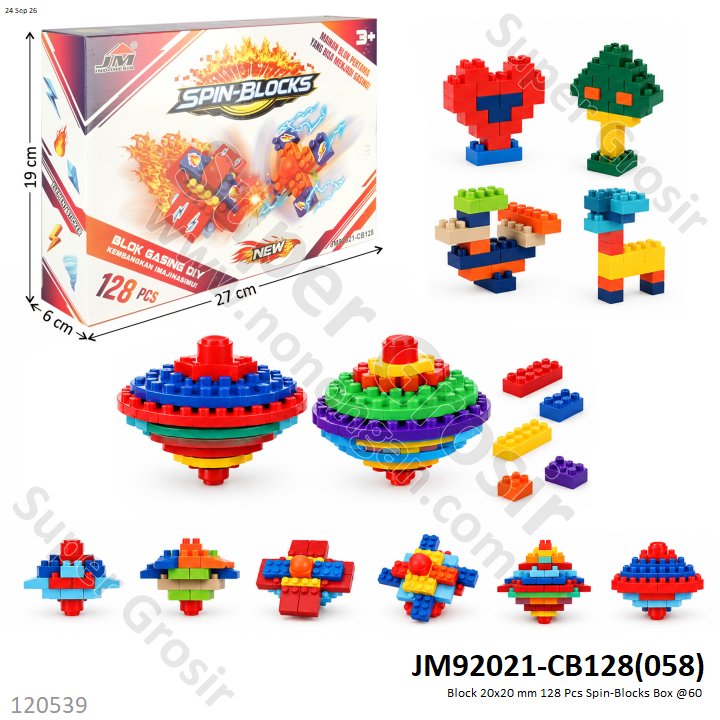 Block 20x20 mm 128 Pcs Spin-Blocks Box @60