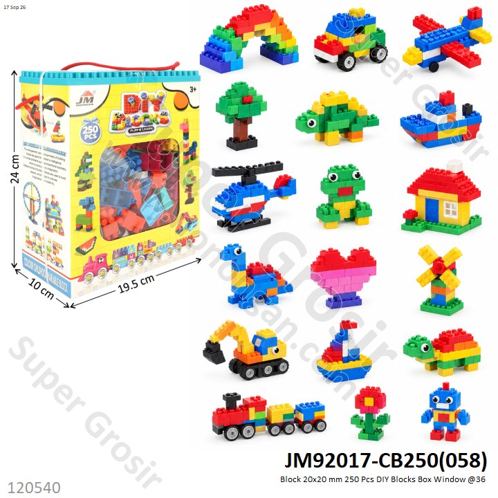 Block 20x20 mm 250 Pcs DIY Blocks Box Window @36