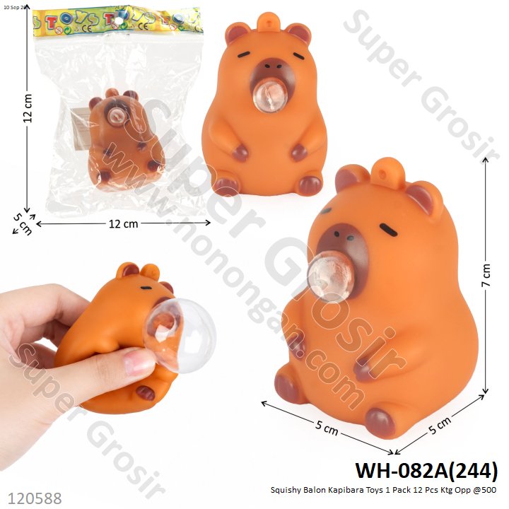 Squishy Balon Kapibara Toys 1 Pack 12 Pcs Ktg Opp @500