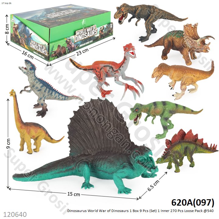 Dinosaurus World War of Dinosaurs 1 Box 9 Pcs (Set) 1 Inner 270 Pcs Loose Pack @540