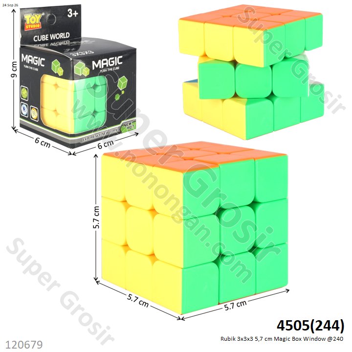 Rubik 3x3x3 5,7 cm Magic Box Window @240