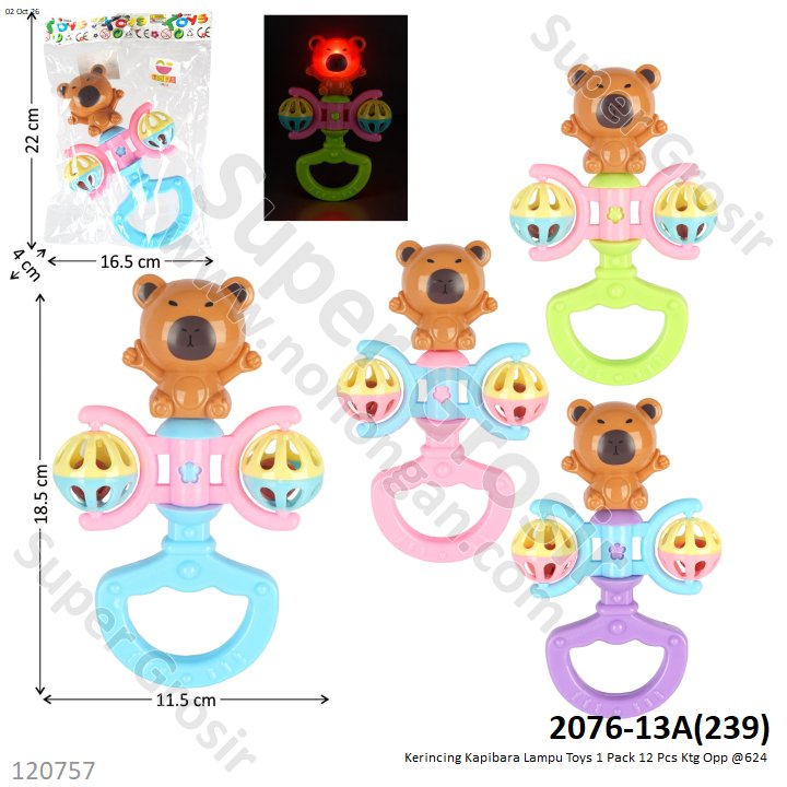 Kerincing Kapibara Lampu Toys 1 Pack 12 Pcs Ktg Opp @624