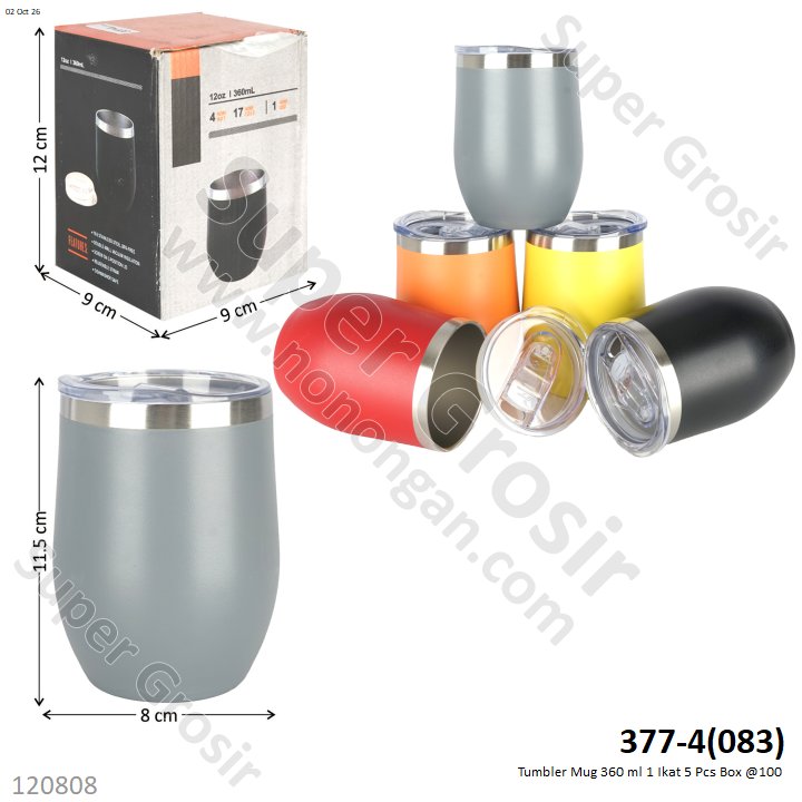 Tumbler Mug 360 ml 1 Ikat 5 Pcs Box @100