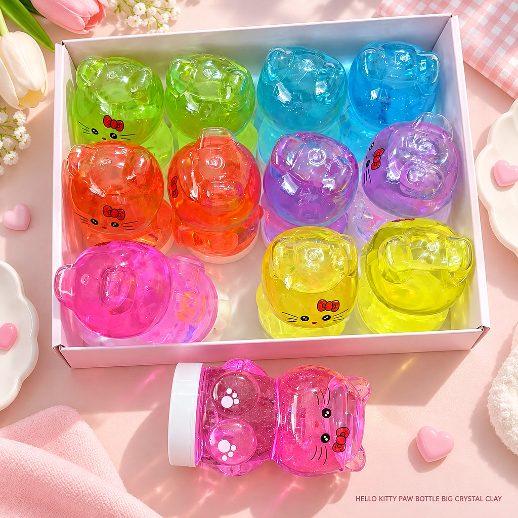 Slime Botol Karakter Crystal Mud 1 Box 12 Pcs Botol @216