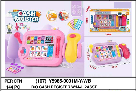 Mainan Kasir Cash Register B/O Suara Lampu Cash Register 1 Inner 72 Pcs Box @144