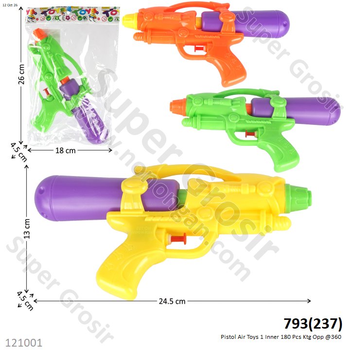 Pistol Air Toys 1 Inner 180 Pcs Ktg Opp @360