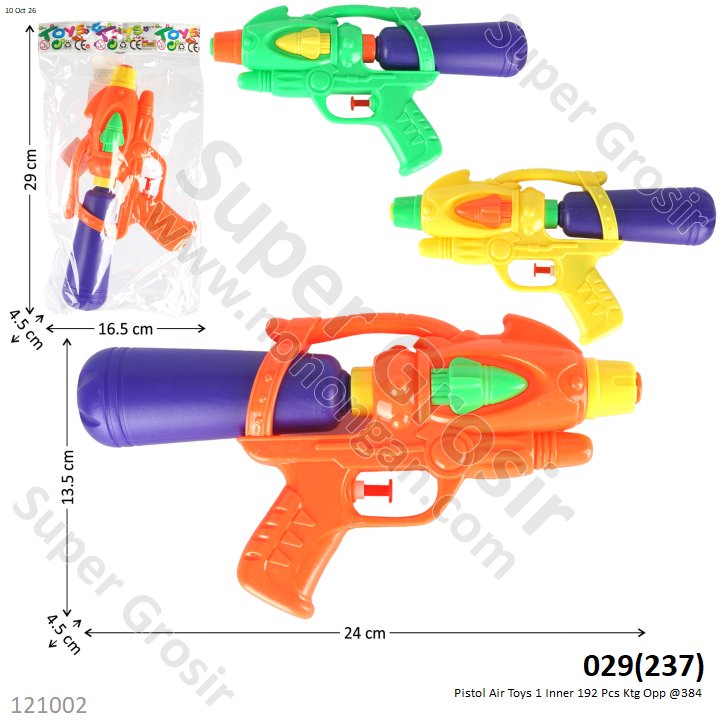 Pistol Air Toys 1 Inner 192 Pcs Ktg Opp @384