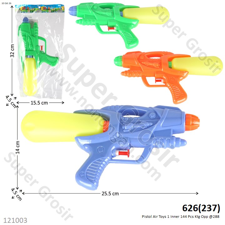 Pistol Air Toys 1 Inner 144 Pcs Ktg Opp @288