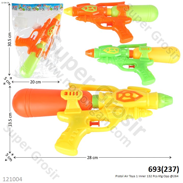 Pistol Air Toys 1 Inner 132 Pcs Ktg Opp @264