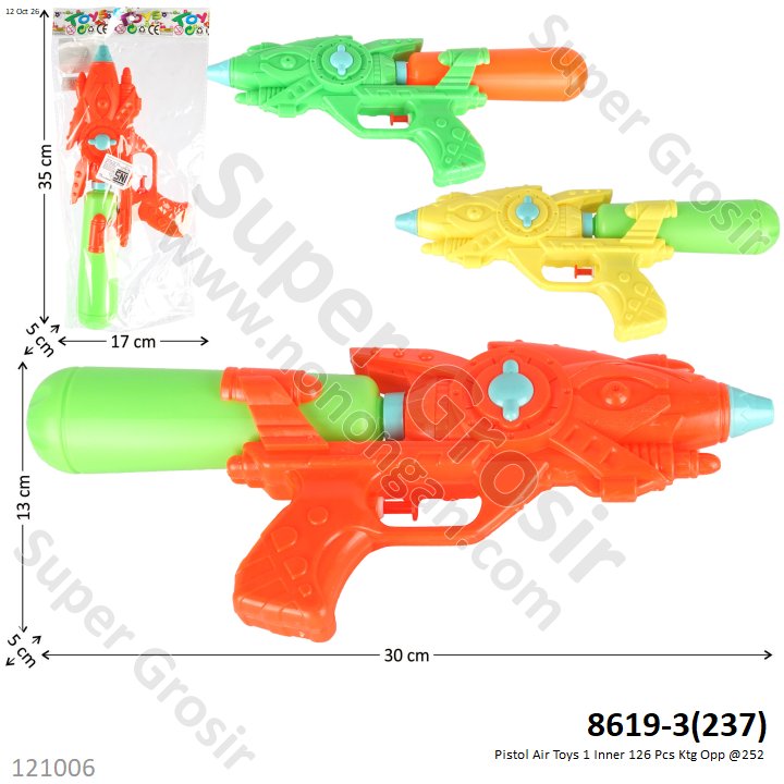 Pistol Air Toys 1 Inner 126 Pcs Ktg Opp @252