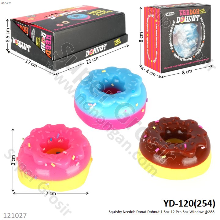 Squishy Needoh Donat Dohnut 1 Box 12 Pcs Box Window @288