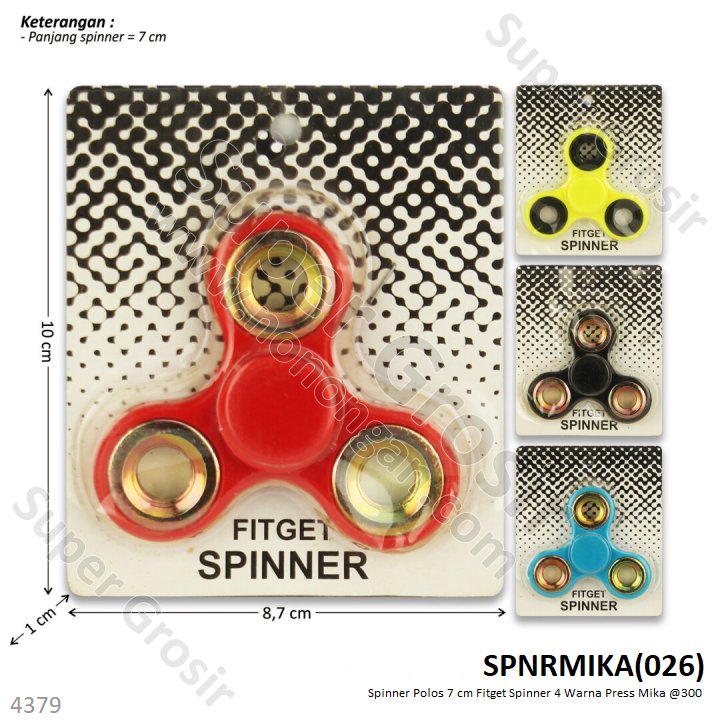 Spinner Polos 7 cm Fitget Spinner 4 Warna Press Mika @300