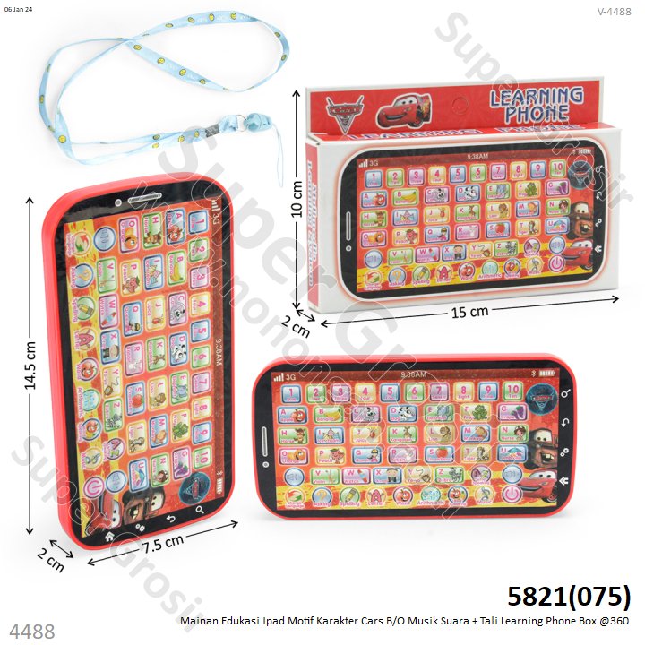Mainan Edukasi HP Learning Phone Cars Box @360